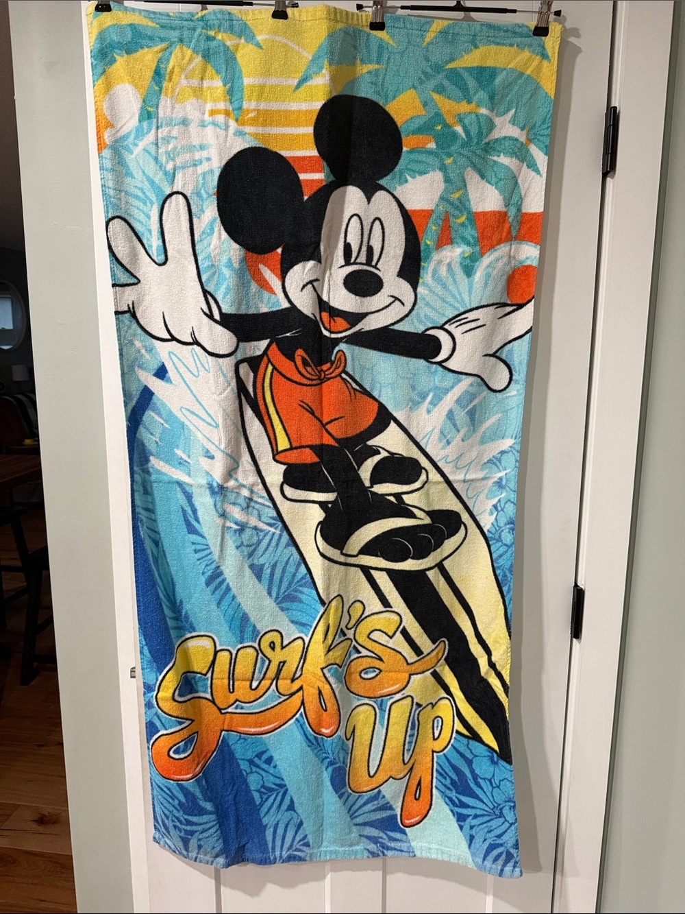 Disney Mickey Mouse Surf's Up Towel - Blue, Orange & Yellow
